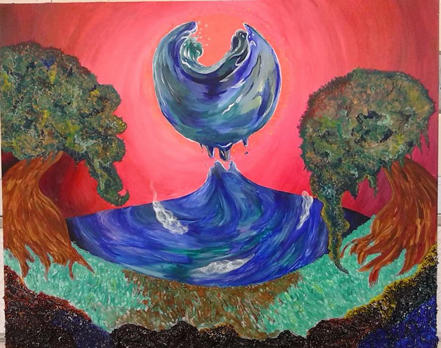 20 x 16 Acrylic on Gesso Board.