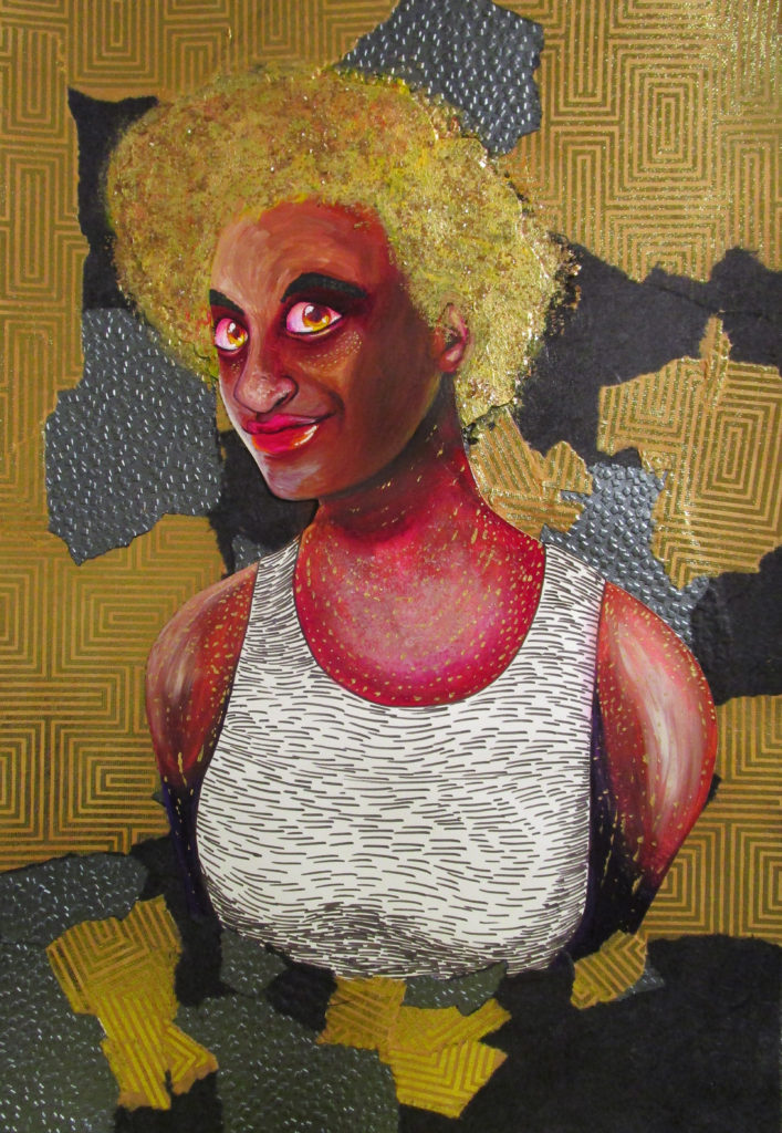 Last time! Mixed Media on Paper. 15 x 22 Inches.