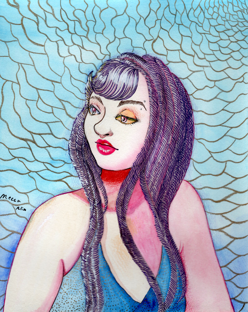 Mixed Media on Paper, 8 x 10 Inches. 2024.