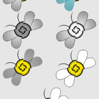 For Nose U (Andrea Bifulco) and The Society of Scent. The different versions of the Bee icons. Adobe Photoshop.
